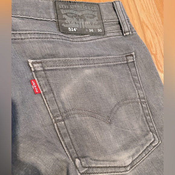 Levi’s 514 Straight Leg, Gray Denim Jeans | 36x30 - Picture 5 of 7